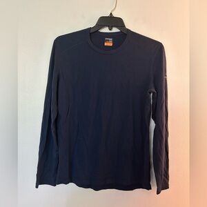 Icebreaker Merino Men's 200 Long Sleeve Crewe Neck Navy Blue Large